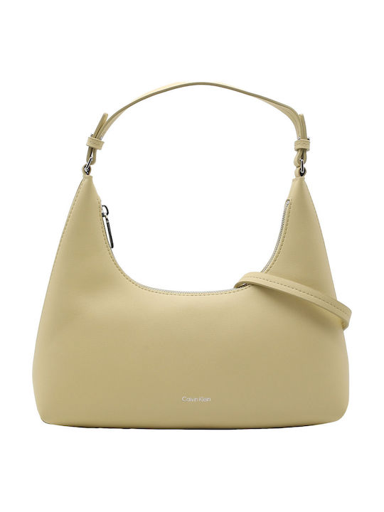Calvin Klein Foil Logo Women's Bag Shoulder Yellow