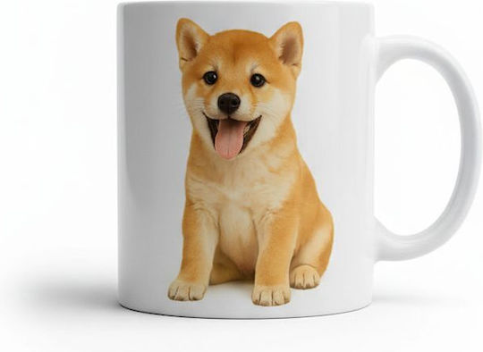 Shiba Inu Mug Ceramic White