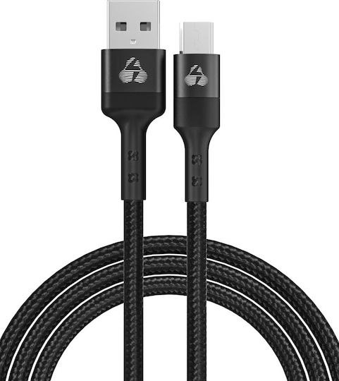 Powertech Regulär USB 2.0 auf Micro-USB-Kabel Schwarz 1.5m (PTR-0170) 1Stück