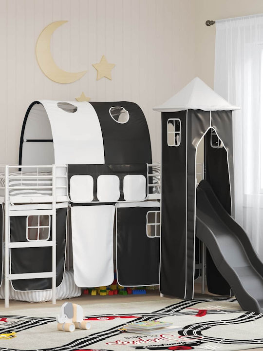 Kinderbett Hochbett Einzel Weiß für Matratze 90x190cm
