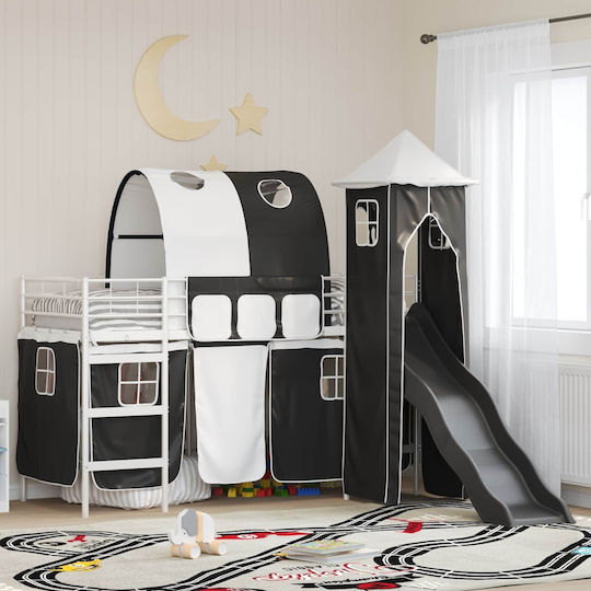 Kids Bed Loft Single White for Mattress 90x190cm