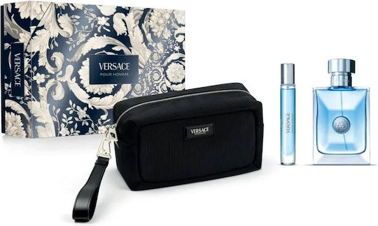 Versace Pour Homme Мъжки Комплект с Eau de Toilette 3бр