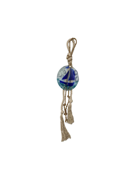 Marhome Hanging Lucky Charm Blue made of Glass 44cm 1pcs