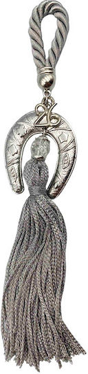 Marhome Hanging Lucky Charm Horseshoe Gray made of Metal 20cm 1pcs