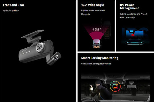 DDPAI Car Digital Video Recorder Set 1296P Wi-Fi and Rear Camera