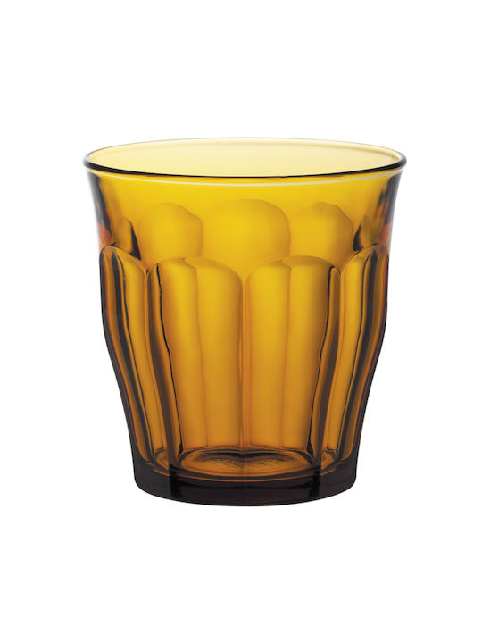 Set Gläser aus Glas in Honig Farbe 310ml 6Stück