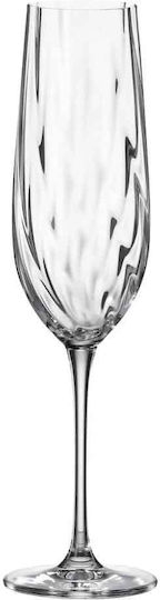 Crystal Bohemia Set of Champagne / Cocktail / Drinking Crystal Goblet Glasses 270ml CTB1SJ54270 6 Pieces