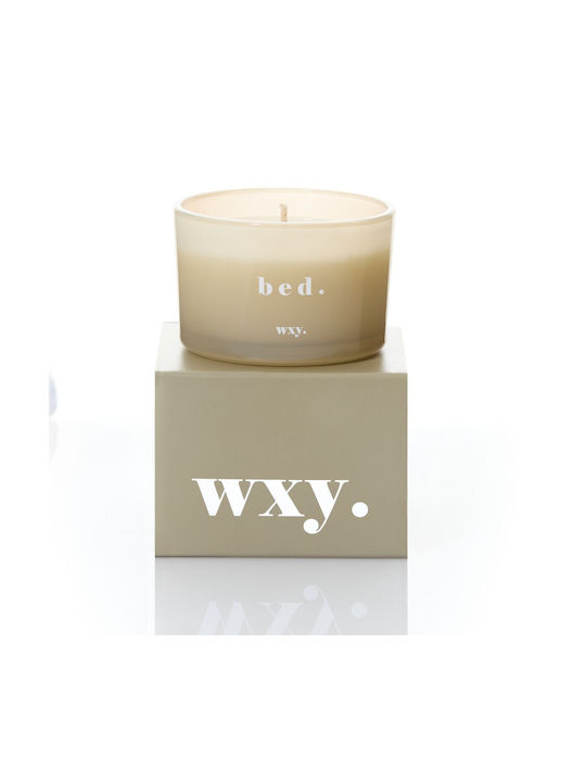 wxy. Aromatic Soy Candle Bed Classic in Jar with Perfume Warm Musk & Black Vanilla 95g