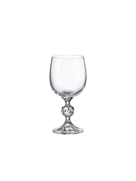 Bohemia Σετ Ποτήρια Λευκού Κρασιού / Νερού από Κρύσταλλο Κολωνάτα 230ml 6τμχ