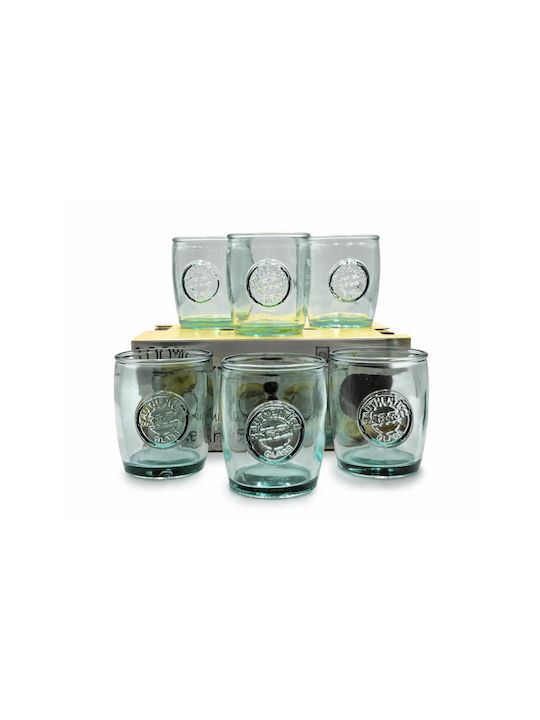San Miguel Brewery Set of Glasses Water made of Glass in Green Color 400ml 6pcs