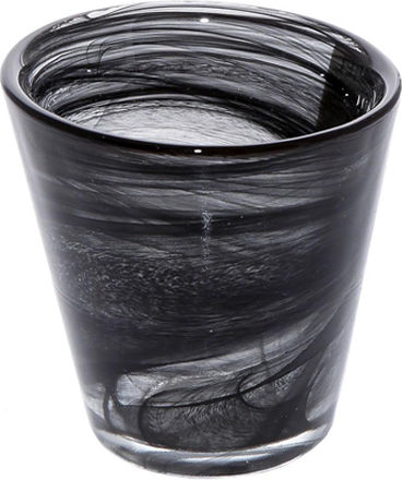 Atlas Filtri Wasserbrillen aus Glas Schwarz 120ml HOR1033K6 6 Stück