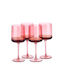 Navaris Set de pahare Vin alb / Cocteiluri / pentru bere / pentru apa din Sticlă în Culoarea Roz 400ml 4buc