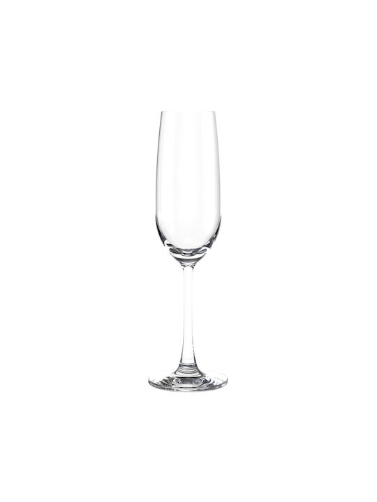 Ocean Madison Champagne Glass Set of 6 Glass Goblets from Glass with Straw