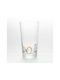 Cryspo Trio Circles Set de pahare pentru apa din Sticlă în Culoarea Galben Miere 540ml 6buc