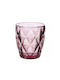 Cryspo Trio Kare Set of Glasses Whiskey / Water / White Wine made of Glass in Purple Color 260ml 6pcs