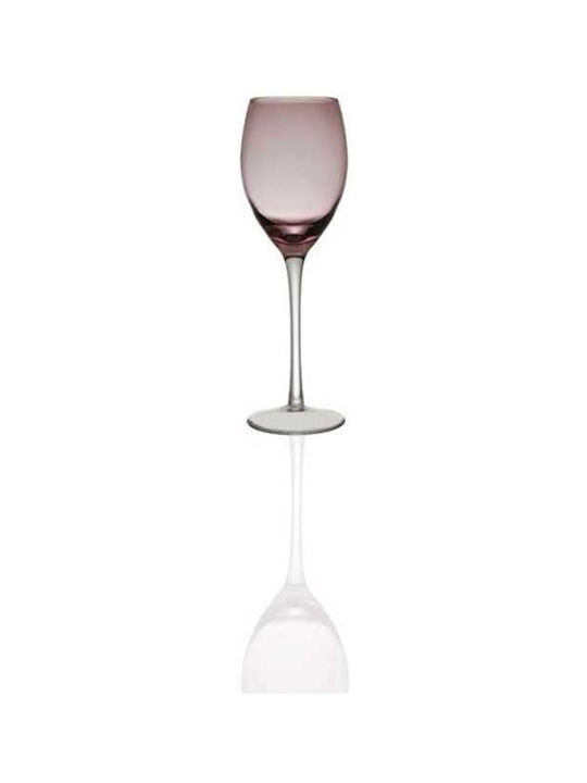 Cryspo Trio Irid Set of Glasses for White Wine made of Glass in Purple Color Stemmed 270ml 6pcs