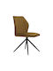 Arleta Dining Room Metallic Chair Ochre 52x46x91cm 2pcs
