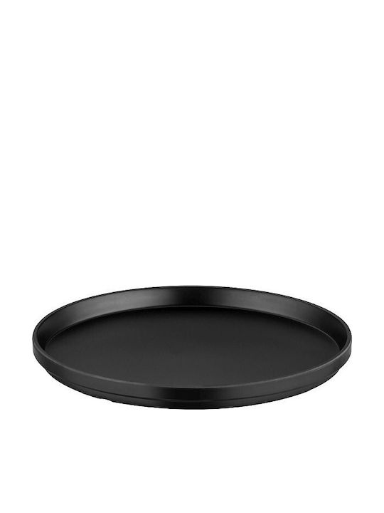 Espiel Gravity Matt Plate Shallow made of Melamine Black with Diameter 25cm 6pcs