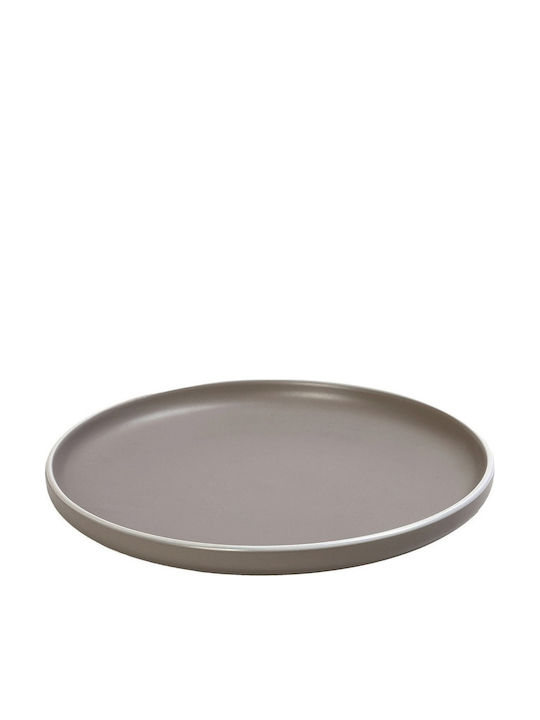 Espiel Mood Teller Untiefe Keramik Gray mit Durchmesser 27.3cm 6Stück