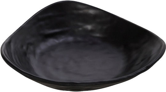 Espiel Wavy Plate Soup Triangle made of Melamine Black 21x18cm 6pcs