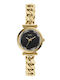 Fossil Carlie Mini Three-Hand Womens Watch 28mm Battery With Gold Stainless Steel Bracelet