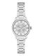 Fossil Ceas Dama 28mm Baterie Cu Brățară Din Metal Roz