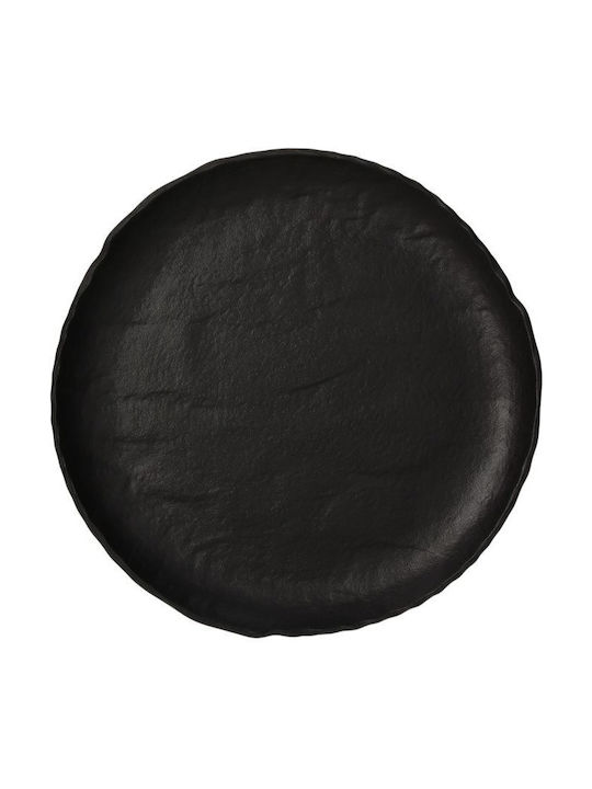 Tognana Vulcania Plate Shallow made of Porcelain Black with Diameter 28cm 6pcs