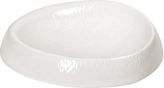 Espiel Small rock Plate Shallow Triangle made of Porcelain White 19.5x19.5cm