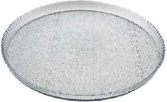 Espiel Lutra Plate Shallow Glass Transparent with Diameter 12cm 6pcs