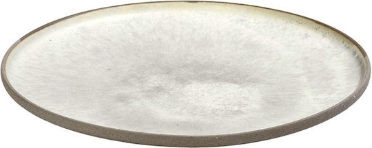Spirit Nordic/step Plate Shallow Ceramic Beige with Diameter 27cm 2pcs