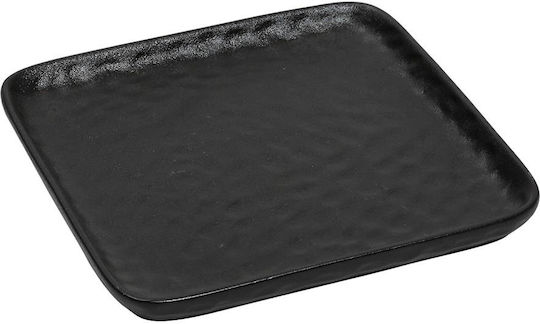 Espiel Lava Πιάτο Ρηχό Τετράγωνο Κεραμικό Μαύρο 26x26cm