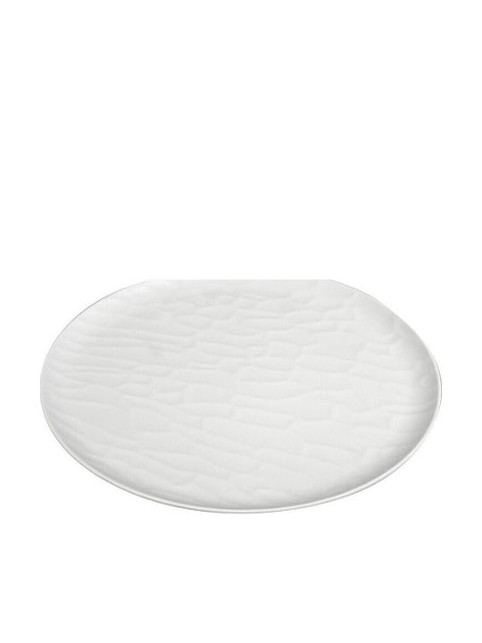 Espiel Wavy Matte Plate Shallow made of Melamine White with Diameter 19cm 6pcs