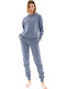 Women's Sweatpants Set Fleece Blue