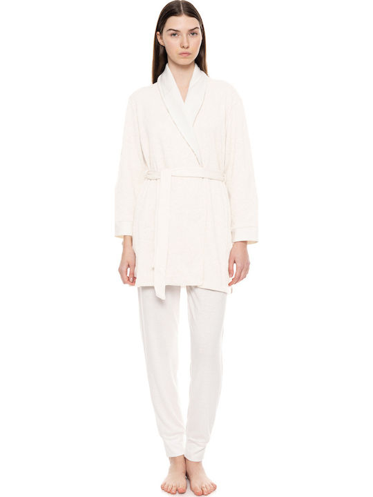 Pink Label Pentru Femei Halat White