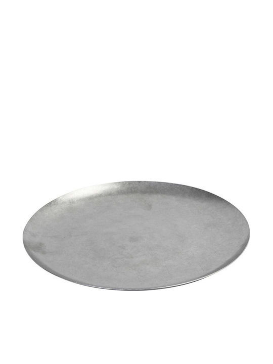 Espiel Πιάτο Ρηχό Πιάτο Ρηχό Inox Ασημί με Διάμετρο 23cm 3τμχ
