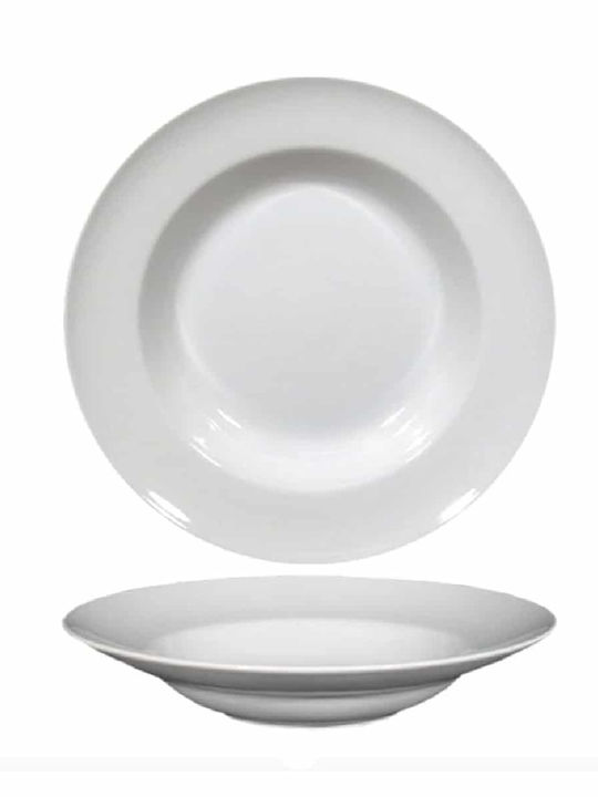 Saturnia Napoli Plate Soup made of Porcelain White with Diameter 27cm 6pcs