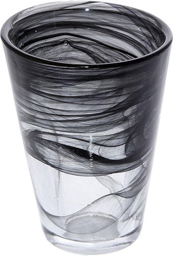 Espiel Atlas Set of Glasses Water made of Glass in Black Color 180ml 6pcs