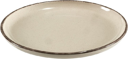 Espiel Espiel Shallow Ceramic Serving Plate Beige with Diameter 27cm 6 Pieces