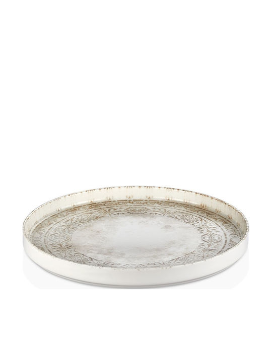 By Bone Antico Plate Shallow made of Porcelain White with Diameter 28cm
