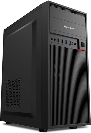 Power Train Midi Tower Κουτί Υπολογιστή Μαύρο