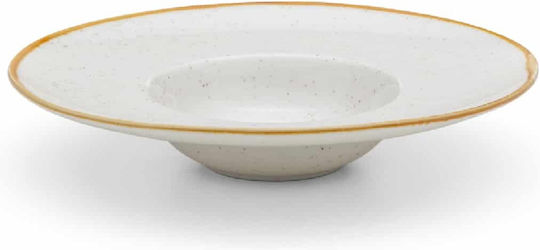 Yuk Teller Suppe aus Porzellan Beige mit Durchmesser 26.5cm 6Stück
