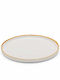 Yuk Plate Shallow made of Porcelain Beige 20.5cm 6pcs