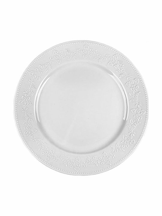 Oriana Ferelli Plate Desert made of Porcelain White with Diameter 20cm