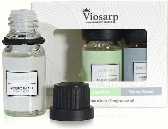 Aromatic Essential Oil Set 3 Pieces 10ml No997854 Coconut Jasmine Spicy Wood