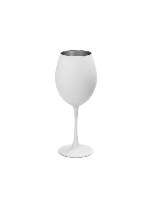 Espiel Maya Set Gläser Weißwein / Cocktail/Trinken aus Metall in Weiß Farbe 6Stück