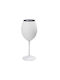 Espiel Maya Set Gläser Weißwein / Cocktail/Trinken aus Metall in Weiß Farbe 6Stück
