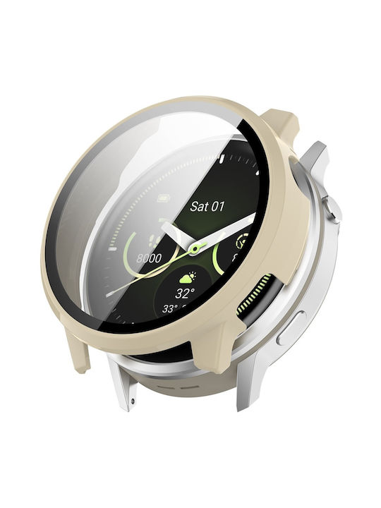 2 1 Tragbare Hülle + Glas Garmin Venu 4 41mm Beiges