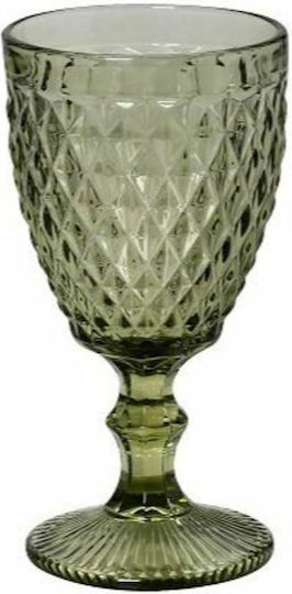Espiel Tristar Set of Glasses Water made of Glass in Green Color Stemmed 280ml 6pcs