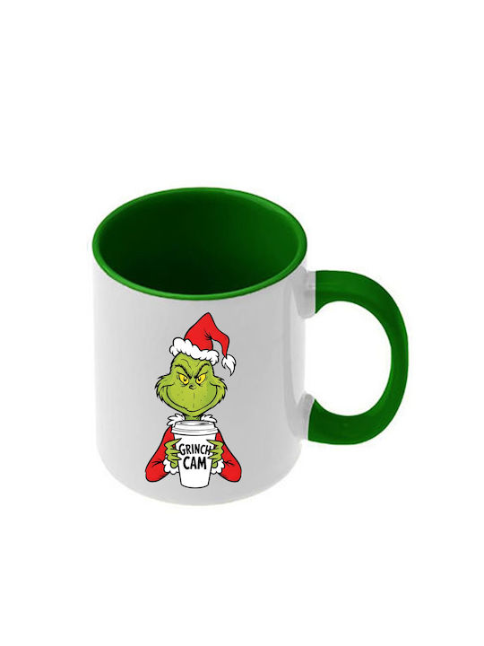 Κούπα Χριστουγεννιάτικη Grinch Σκούρα Πράσινη Λ...