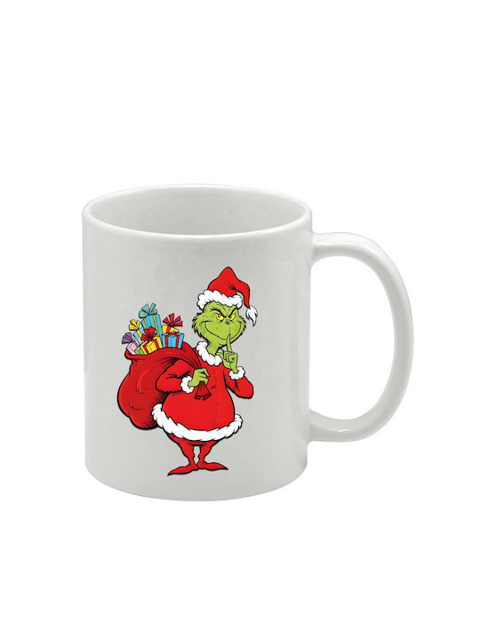 Λευκή Κούπα Χριστουγεννιάτικη Grinch
